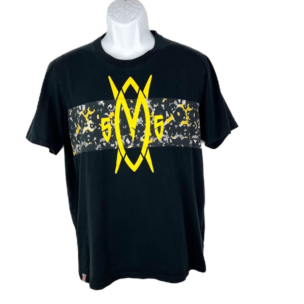 Adidas Dikembe Mutombo Shirt Men Large Black Short Sleeve 55 Basketball Nuggets